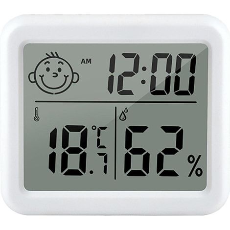 Thermomètre hygromètre numérique d'intérieur avec écran LCD et fonction mémoire (1/5)