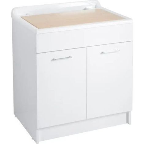 Lavatoio Colavene Twist Max 2 Ante e Asse Lavapanni 80x60x88 Bianco - 24180B (1/5)