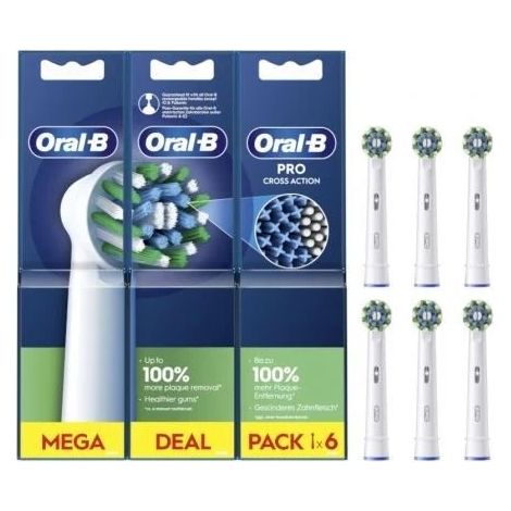 ORAL-B CROSSACTION CLEAN 6U / RECAMBIOS DE CEPILLO DE DIENTES ELÉCTRICO