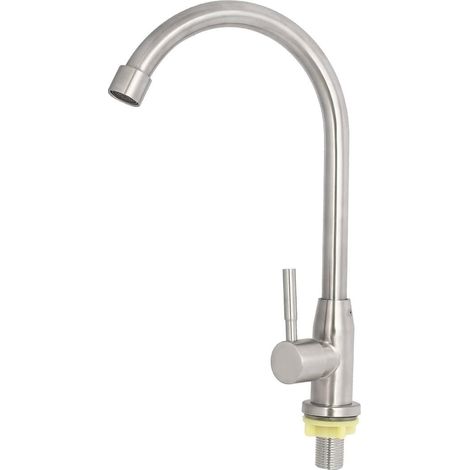 1 / 2BSP 304 Edelstahl-Küche-einziger Handgriff-Drehwaschbecken-Wasserhahn