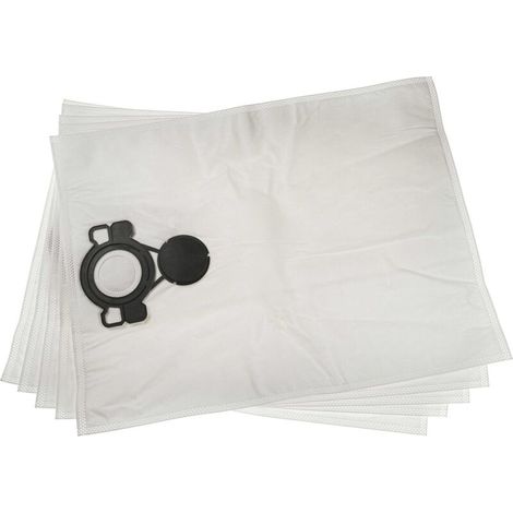Lot de 5 sacs pour aspirateur Nilfisk Aero 21-21 PC – Microfibres non tissées – Dimensions 32cm x 23cm – Double couche, blanc (1/4)