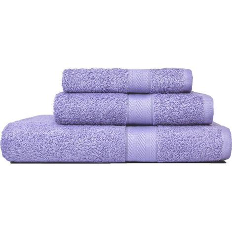Juego Coordinado De 3 Toallas De Baño De Algodón Malva  Teddy