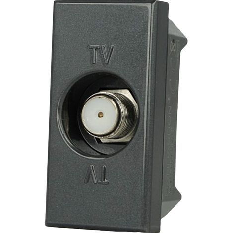 Presa TV SAT Satellitare Tipo F Nero Compatibile Bticino Axolute (1/2)
