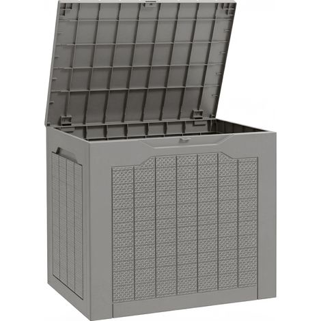 Baule da Giardino Impermeabile 56x41x50 cm con Maniglie in PP color Cachi (1/5)