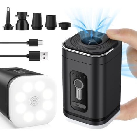 Electric Air Pump, Electric Inflator, Inflatable Mattress Inflator, Mini Electric Air Pump, Inflatable Mattress Pump, Vacuum Function (1/5)