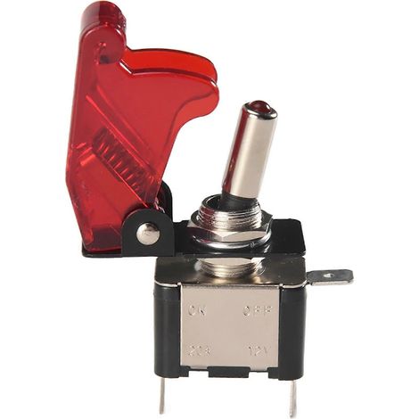 Interrupteur à bascule SPST 2 broches pour éclairage LED de voiture/camion 12 V 20 A (marche/arrêt) (1/5)