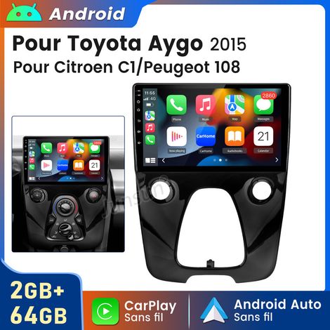 10.1 pouces Carplay Autoradio pour Citroen C1 Peugeot 108 2+64GB JUNSUN (1/5)