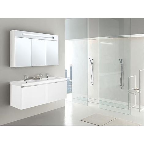 Ensemble de meubles de salle de bains EPIC série MBH blanc mat 2 tiroirs (1/5)