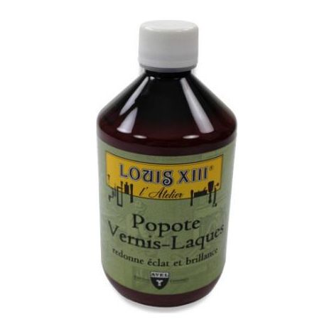 Popote vernis laque Louis XIII 500 ml – Incolore pour bois – Rénovateur et protecteur de surfaces en bois vernis – Avel