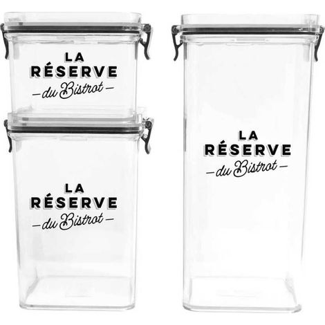 Lot de 3 boites de conservation empilables, 3 tailles différentes (1/4)