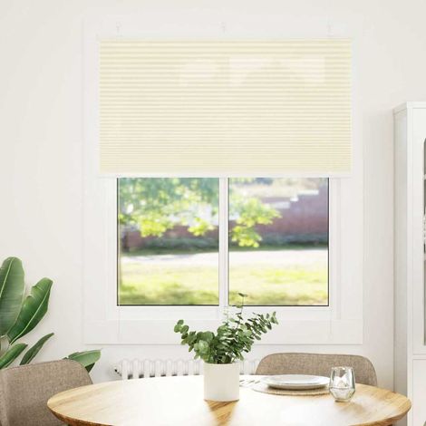 Maison Exclusive - Tenda Plissettata Crema 110x100 cm Larghezza Tessuto 109,4 cm