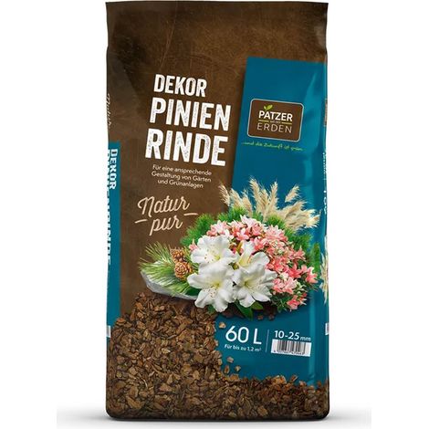 PATZER NATUR PUR Dekor-Pinienrinde 10-25 mm / mittel - 60 Liter