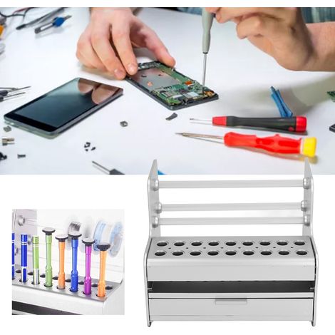 Aufbewahrungsbox für Motherboard-Reparaturteile, Komponentenbox, Werkzeugkasten mit Schraubendreher und Pinzette (1/5)