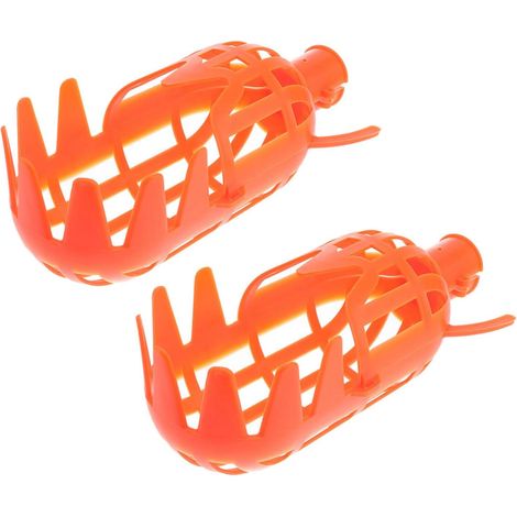 Set di 2 pezzi di raccoglitori di frutta in PP arancione, flessibili, per giardino Raccoglitore di agrumi, raccoglitore di arance, decorazione autunnale (1/5)