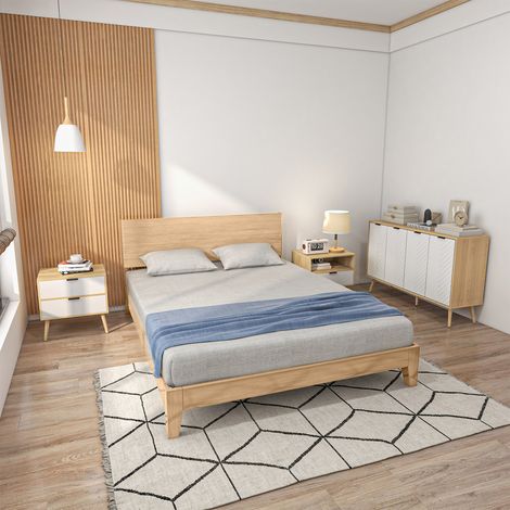 Buffet bas meuble de rangement 2 placards 4 portes motif chevrons étagères réglables 120 x 35 x 77,4 centimètres blanc