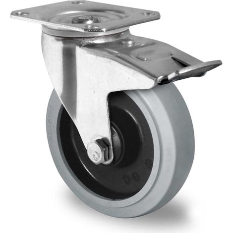CASCOO Lenkrolle mit Totalfeststeller ø 100 mm Serie R4E2 Kugellager