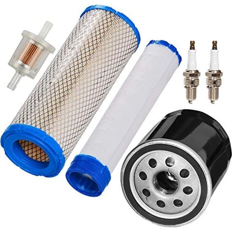 Compatible avec 11013-7020 filtre à air et préfiltre nettoyeur d'huile Filtre à huile Bougie d'allumage Kit de tuning pour Kawasaki FH721D FX651V FX691V FX730V 25 HP Moteur de Remplacement (1/4)