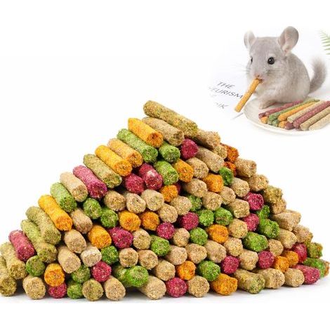 500 g natürliche Kaninchenheustangen, 85 Stück, Beißring für Haustiere, Timothy Stick Rote-Bete-Luzerne-Flocken-Spielzeug für Kaninchen (500 g natürliche Kaninchenheustangen)