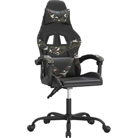 Maison Exclusive - Sedia da Gaming Nero e Mimetico in Similpelle (1/5)