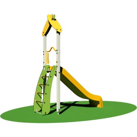 Scivolo Akela 961 Giochipark H150cm in polietilene con scaletta o scala gradini - Scaletta