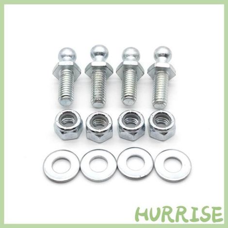 HURRISE Crajoutons à billes avec matériel Plonds à billes de 13 mm avec matériel - 5 / 16-18 Fil x 5/8 '' Long Sank Argent Type 1 (1/5)
