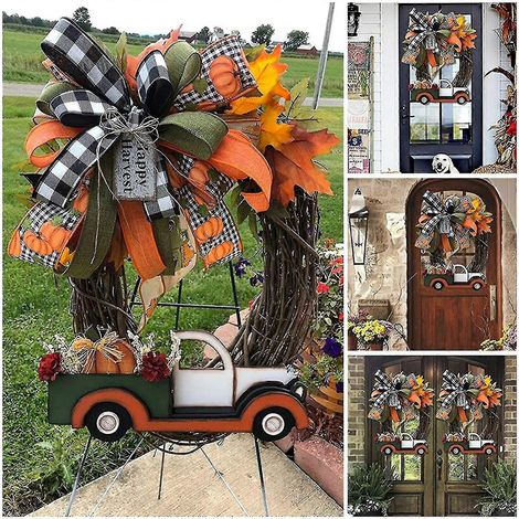 Décorations de Noël : couronne, accessoires de décoration de porte, anneau de voiture, suspension florale. (1/5)