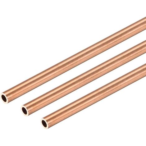 3 Pcs Copper Tube Round 3 mm External Diameter 0.6 mm 300 mm Pipe (1/3)