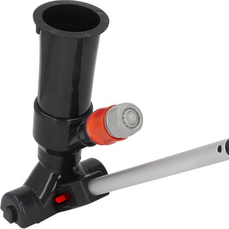 Aspirateur de piscine portable, nettoyeur de bassin avec perche en alliage d'aluminium 5 sections, sac en nylon à mailles fines, pour spa et jacuzzi, noir, norme UE (1/5)