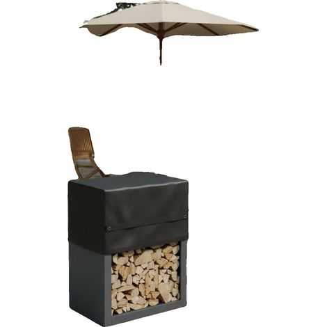 Soporte para leña, construcción de acero, diseño moderno, verde militar (1/2)