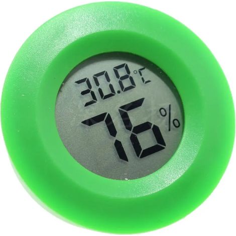 Mini thermomètre et hygromètre numérique LCD, -50+70°C, forme ronde, convient aux réfrigérateurs, boîtes à cigares, etc.