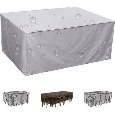 Housse de protection rectangulaire pour meubles de jardin,polyester imperméable,anti-poussière et anti-UV,adaptée aux chaises et tables de jardin (86x86x36cm) (1/5)