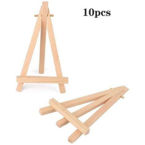 10 x Mini petits Bois Panneau d'Affichage Photo Chevalet porte-Mémo détenteurs de cartes de lieu Nom de la Table Stand de Carte pour Mariage, Anniversaire, Baptême, fête de naissance Party &a (1/4)