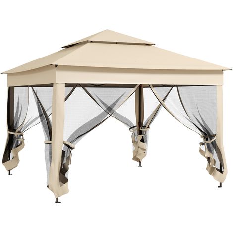 Tonnelle pliante pop-up VYRONAS beige (1/5)