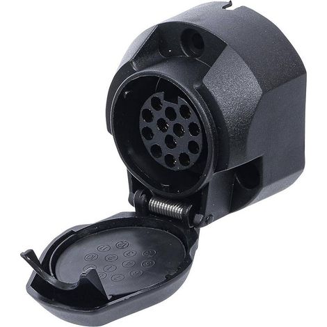 Prise Femelle Remorque 13 Pôles - Compacte 12 x 5.9 x 14.8 cm - Connectique Fiable et Durable, - D-Work (1/5)