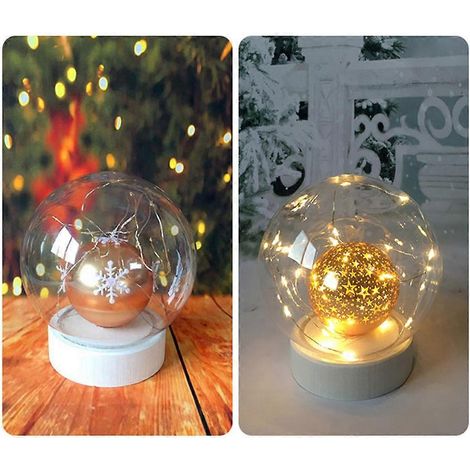 Lampe boule LED décorative compatible avec les chambres à coucher, ornement en verre de Noël (1/5)