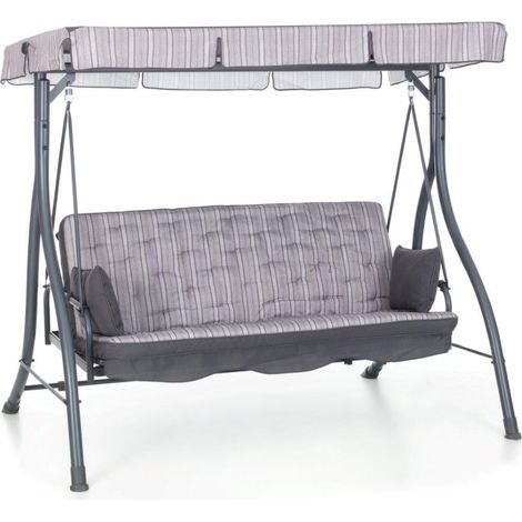 Dondolo Zanzibar mod. M0493-03 tubolare ferro colore grigio posizione letto