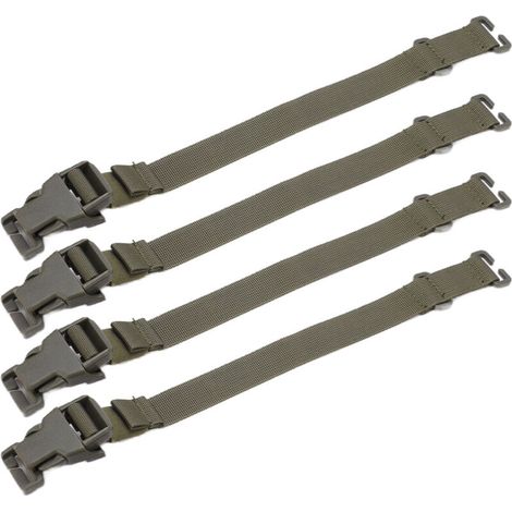 4 Pièces Sangles de Voyage Réglables Résistantes Boucle Multi-Fonctions pour Bagages d'Extérieur Vert (1/5)