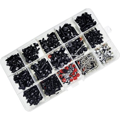 Assortiment de 500 vis en alliage haute résistance pour assemblage de voiture et boîte à outils (1/5)