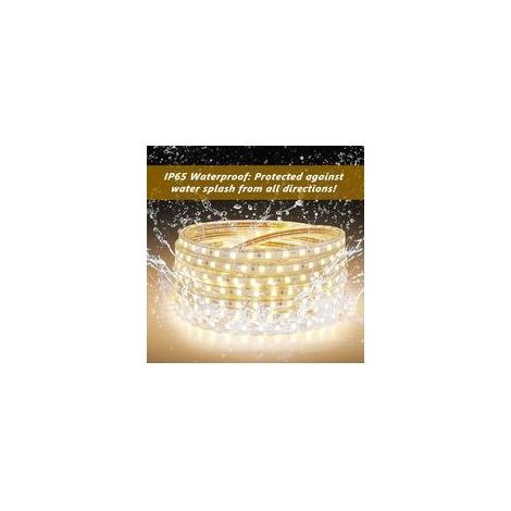 m LED-Streifen, sehr heller 220-V-LED-Streifen mit Schalter, 5050, IP65 wasserdicht, warmweiß (1/5)