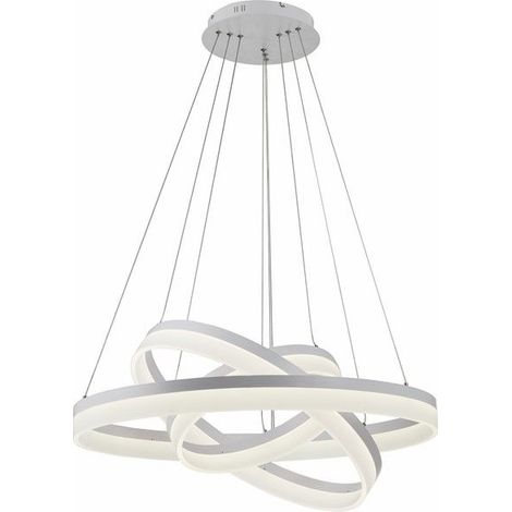 Suspension LED Cornelia 3 anneaux blancs 114W Ø80 Reality (1/2)