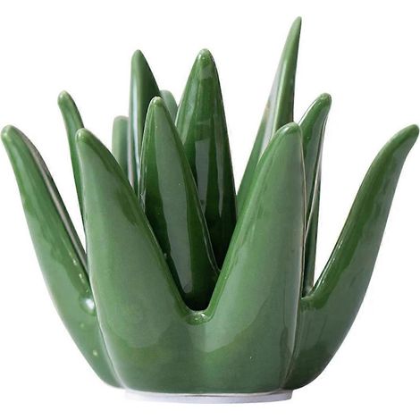 Bagues/boucles d'oreilles en céramique nordique, cactus et aloès, pour la maison, le bureau ou la chambre. Décoration artisanale. (1/5)