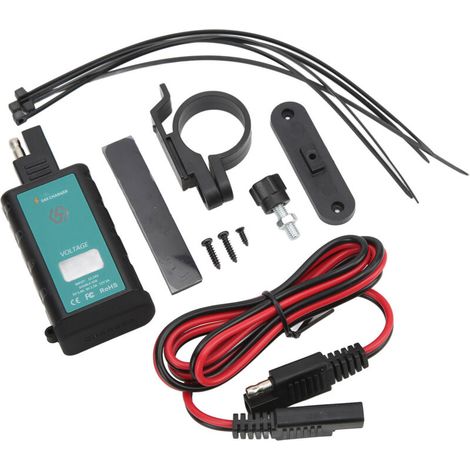 Jeffergarden Chargeur rapide de moto 1224V IP66 étanche avec câble de 1m, adaptateur SAE vers USB TypeC pour téléphone et tablette (1/5)