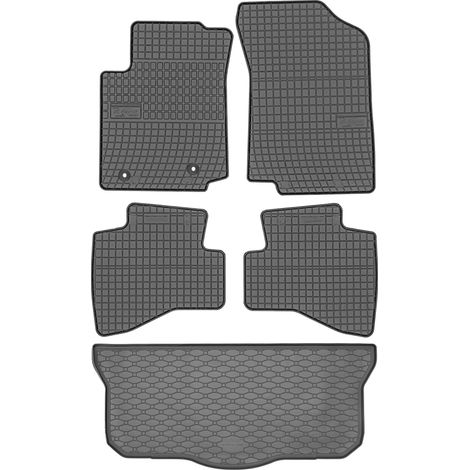 Set di tappetini in gomma per auto e tappetino per bagagliaio per Citroen C1 II Hatchback dal 07.2014 al 2022.