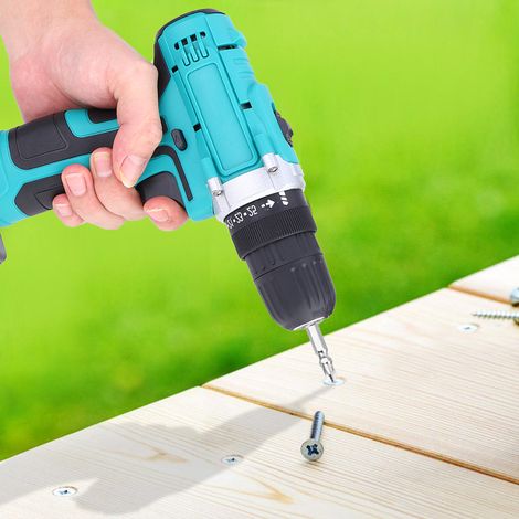 Perceuse-visseuse électrique sans fil rechargeable 25 V avec batterie au lithium, prise UE 110-220 V. Une batterie et un chargeur inclus. (1/5)