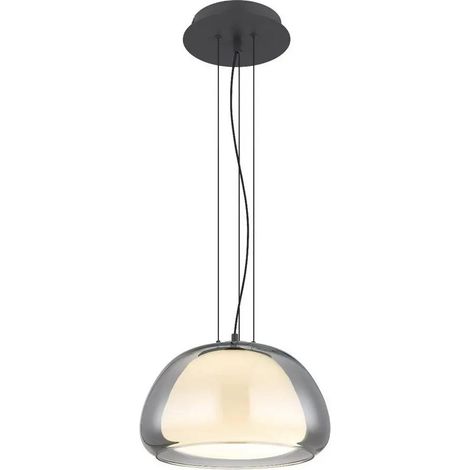 [NEUWERTIG] B-Ware Globo Pendelleuchte Haakon Hängelampe Led Anthrazit Rauchglas Dimmbar Esszimmer