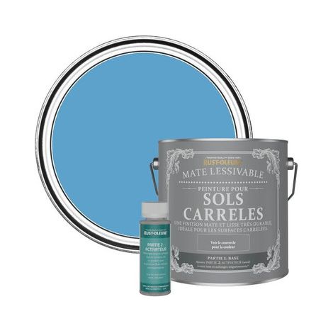 Peinture pour Sols Carrelés Mate Lessivable - Céruléen (1/3)
