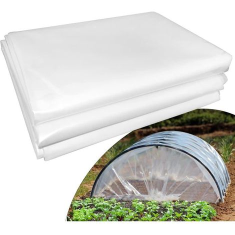 Feuille plastique serre 6 mm – Polyéthylène 3x6 m – Résistante eau, soleil, gel, vent – Bâche tunnel (1/5)
