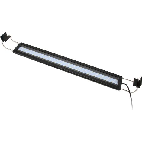 Éclairage LED pour aquarium à spectre complet, ultra-mince, à dissipation thermique optimale, résistant aux éclaboussures, avec supports extensibles, noir, prise européenne 220 V (1/5)