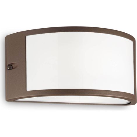 Ideal Lux Rex - Applique Murale Extérieure 1 Lumière Café IP44