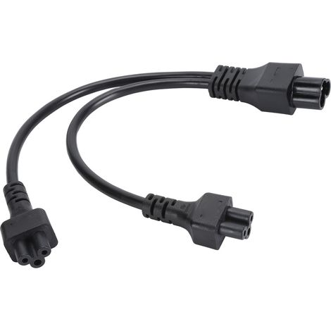 Câble IEC320 C6 vers C5 - Splitter Y 2.5A 250V 30cm pour alimentation (1/5)
